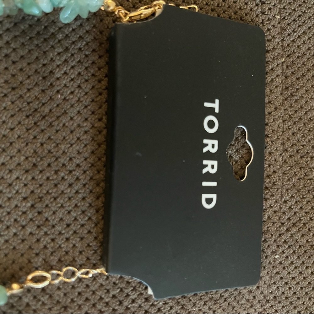 Torrid Turquoise Charm Necklace with Blue, Gold, and Silver Accents - Picture 4 of 4